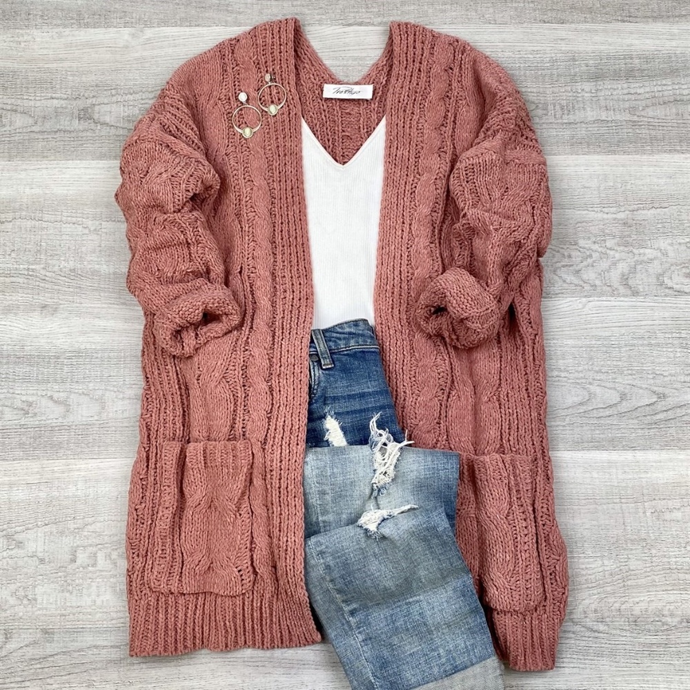 Super Soft Cable Knit Cardigan - Picture 2 of 5